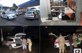 Se deram mal: elementos são presos após arrombar e furtar posto de combustível