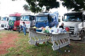 Caminhoneiros de Joaçaba protestam em Brasília