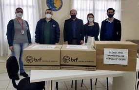 BRF doa EPIs e testes rápidos para a Secretaria de Saúde de Herval