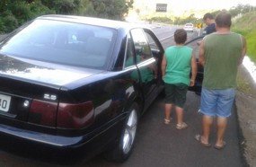 Menino de 10 anos flagrado conduzindo veículo na BR-282