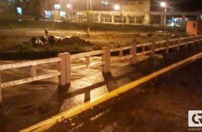 Defesa Civil interdita pontes sobre o Rio do Tigre, em Joaçaba