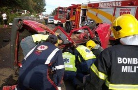 Tragédia: colisão na BR-282 faz três vítimas fatais