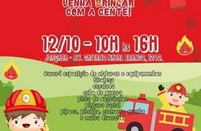 Bombeiros de Joaçaba promovem atividades no Dia das Crianças