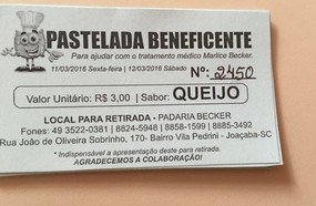 Pastelada beneficente para tratamento médico em Joaçaba