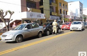 Engavetamento na Avenida XV de Novembro em Joaçaba