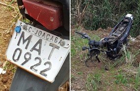 Moto de Joaçaba é encontrada desmanchada em Videira