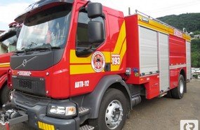 Chega à Joaçaba o novo caminhão dos Bombeiros