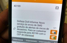 Definido número da Defesa Civil de SC para alertas via SMS