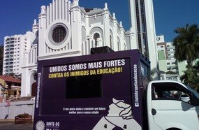 SINTE está em Joaçaba com projeto mídia móvel