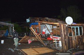 Temporal causa destruição na parte alta de Joaçaba