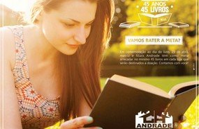 Andrade lança campanha para arrecadação de livros