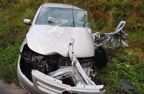 Colisão frontal deixa homem ferido na BR-470 em Campos Novos