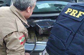 PRF e PM apreendem cocaína e crack no Trevão de Irani