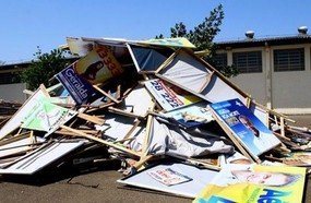Propaganda eleitoral deve ser retirada das ruas até o dia 25