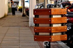 Novas lixeiras estão sendo instaladas em Joaçaba