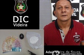 Polícia de Videira prende suspeito por tráfico de drogas