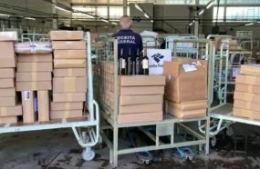 Receita Federal de Joaçaba apreende mais de 2,6 mil garrafas de vinho
