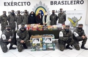 Tiro de Guerra arrecada donativos para famílias carentes