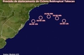 Ventos diminuem intensidade com afastamento do ciclone para o oceano