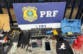 Quadrilha envolvida em assalto de cargas é presa na BR-282