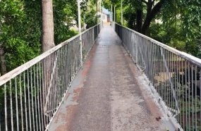 Passarela da ilha é interditada para manutenção 