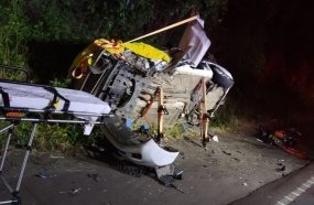 Colisão entre veículo deixa cinco pessoas feridas na BR-153 