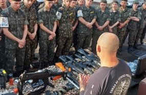 Tiro de Guerra recebe instruções técnicas da Polícia Militar