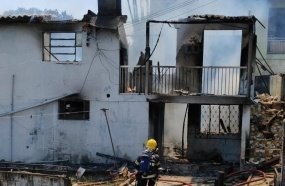 Dona da casa incendiada em Herval d´Oeste também perdeu tudo 