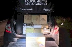 Veículo é flagrado transportando quase 200 garrafas de vinho em Irani