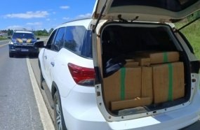 PRF apreende SUV com mais de uma tonelada de maconha na BR-282