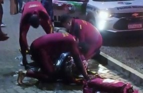 Bombeiros Voluntários resgatam jovem do Lago Municipal em Irani
