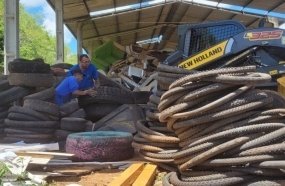 Herval d’Oeste promove descarte sustentável de pneus, eletrônicos e lâmpadas