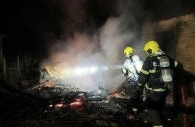Família perde tudo após casa ser destruída por incêndio no interior de Fraiburgo