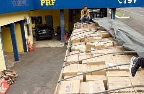PRF apreende carga ilegal de hormônios, cosméticos e suplementos na BR-153