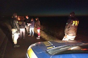 Reprodução do atropelamento que matou uma mulher na BR-470