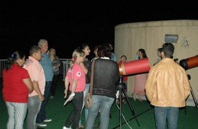 Observatório de Videira recebeu mais de 150 visitantes para o eclipse lunar penumbral