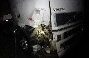 Carreta de Fraiburgo se envolve em acidente com duas vítimas fatais