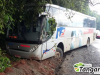 Caminhão atinge ônibus da Reunidas na SC-135