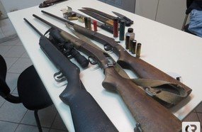Quatro indivíduos são presos com armas no interior de Água Doce