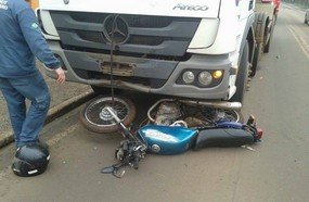 Motociclista gravemente ferido em acidente na SC-135