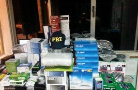 PRF apreende mercadorias contrabandeadas em Campos Novos