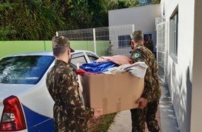 Tiro de Guerra realiza campanha de arrecadação de donativos