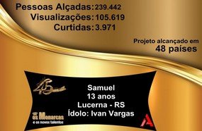 Meninos de Luzerna entre os vencedores da promoção dos Monarcas