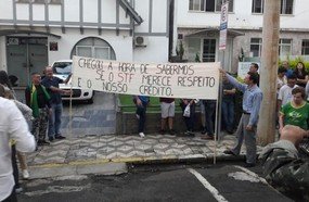 Joaçaba também teve protesto a favor da prisão de Lula