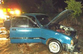 Veículo pega fogo em Campos Novos