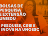 Prorrogadas as inscrições para as bolsas de pesquisas na Unoesc