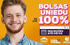 Uniedu oferece bolsa de até 100% para estudantes da Unoesc