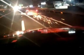 PRF flagra carro circulando sem pneu em rodovia 