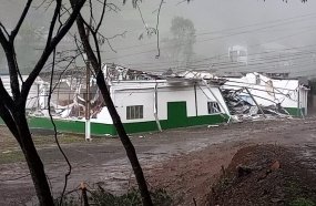 Meteorologistas confirmam que microexplosão atingiu o interior de Herval d´Oeste 