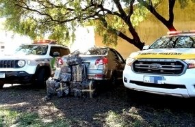 Casal é preso após ser flagrado transportando 150 kg de maconha 
